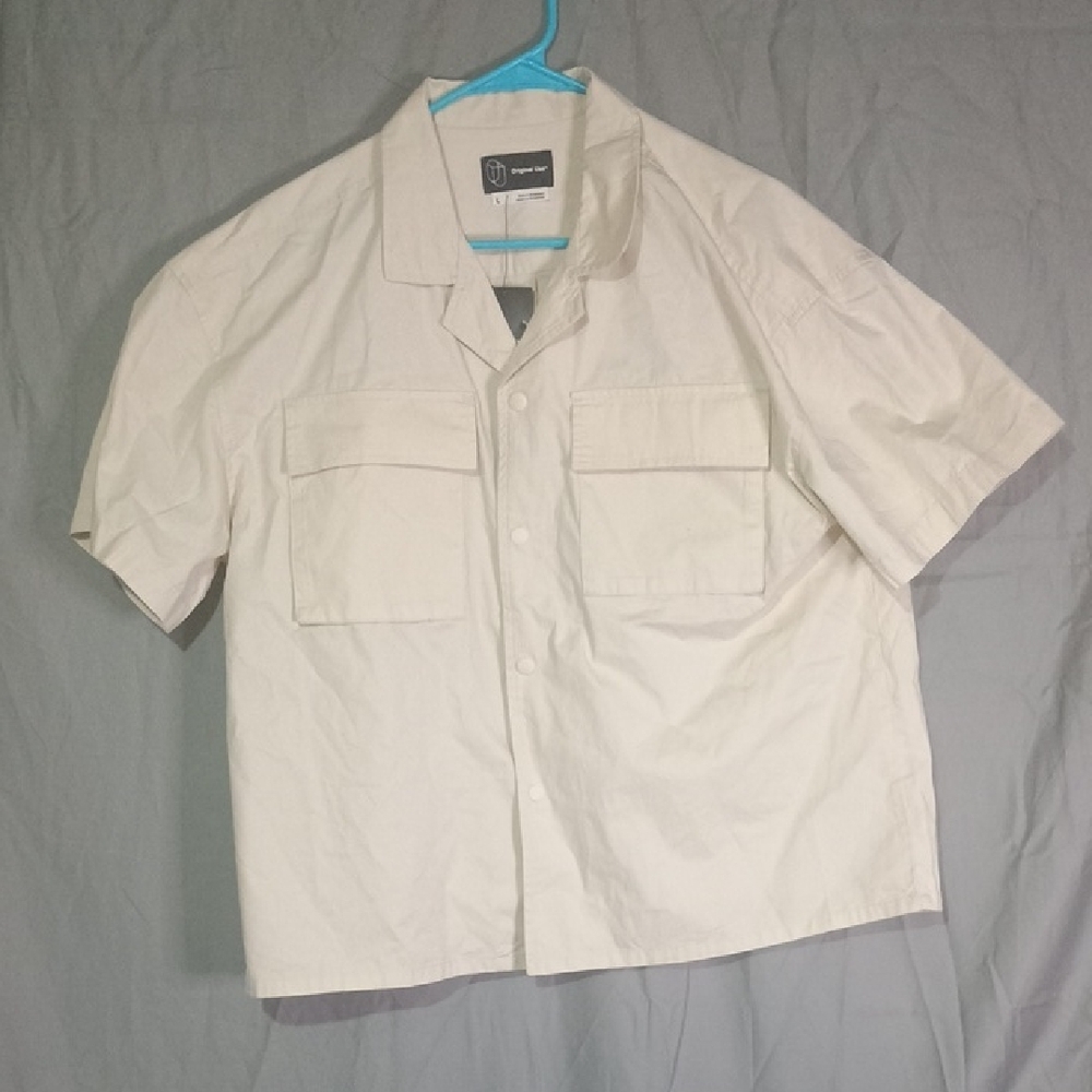 Original Use Cream Short Sleeve Button Down Shirt